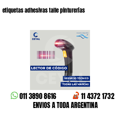 etiquetas adhesivas talle pinturerías