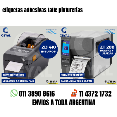 etiquetas adhesivas talle pinturerías