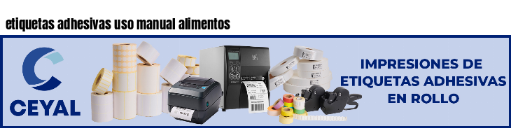 etiquetas adhesivas uso manual alimentos
