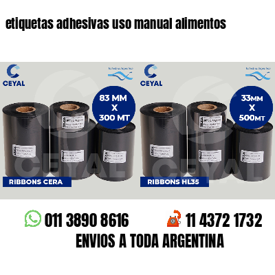 etiquetas adhesivas uso manual alimentos
