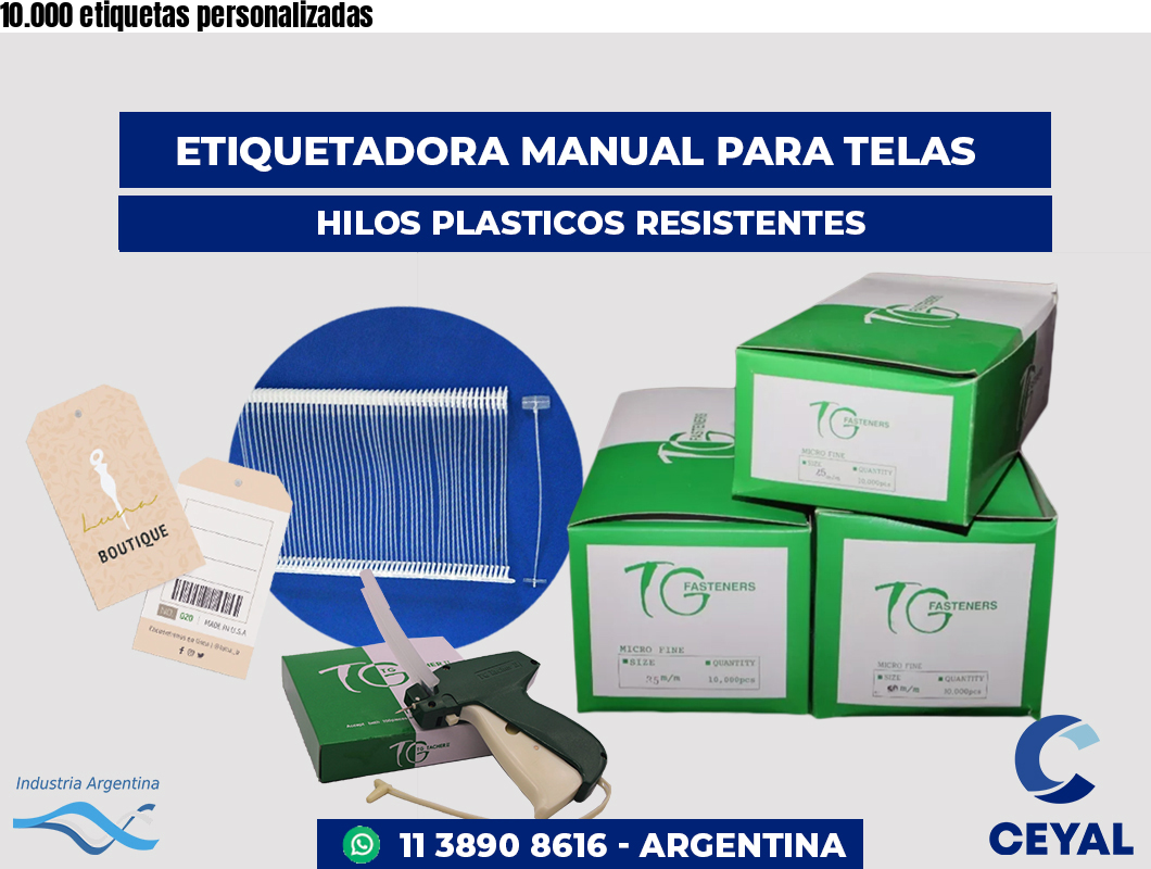 10.000 etiquetas personalizadas