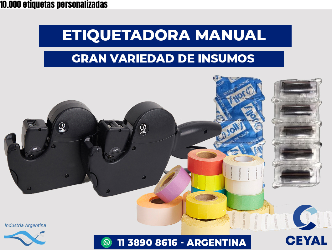 10.000 etiquetas personalizadas