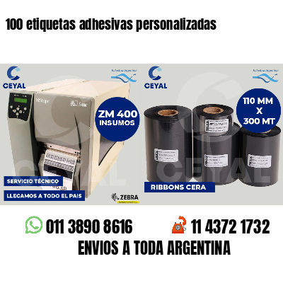 100 etiquetas adhesivas personalizadas