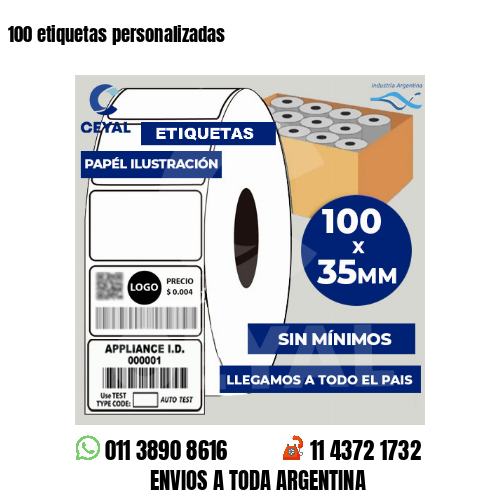 100 etiquetas personalizadas