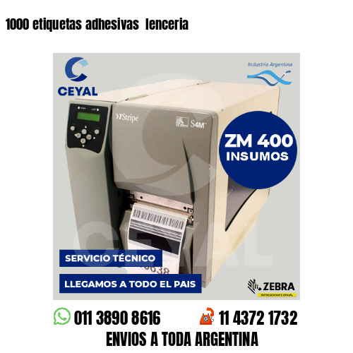 1000 etiquetas adhesivas  lenceria