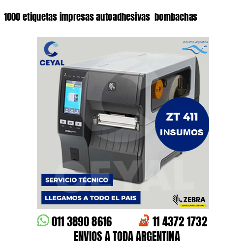 1000 etiquetas impresas autoadhesivas  bombachas
