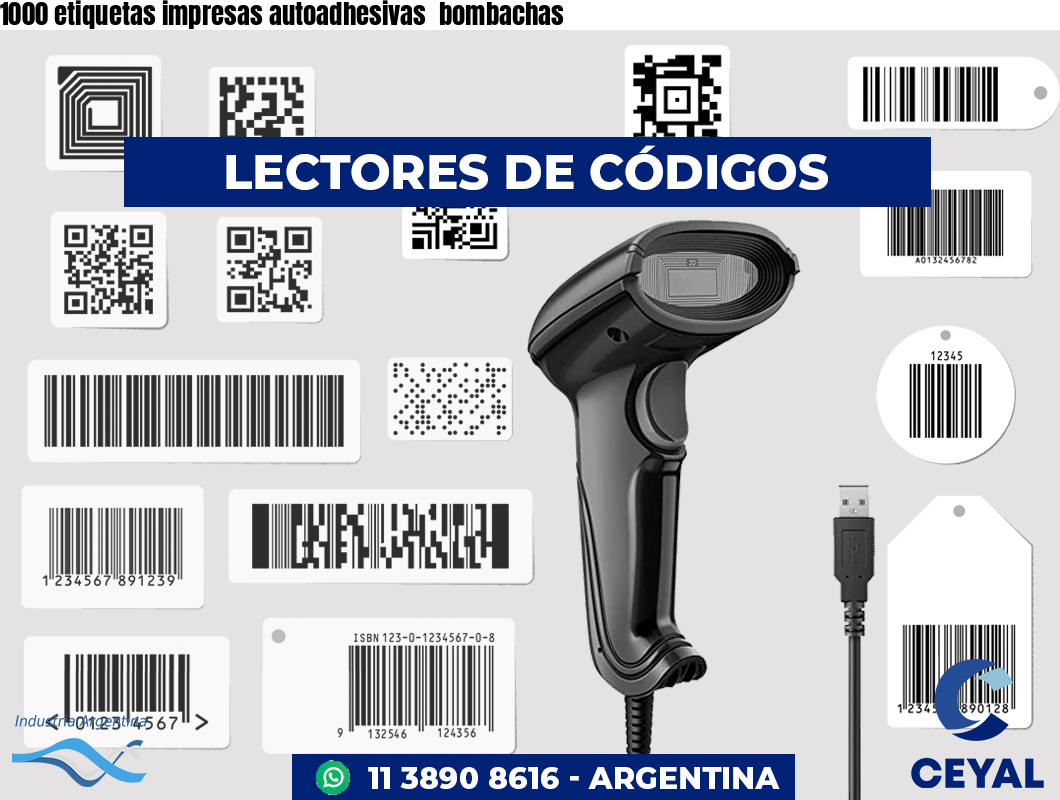 1000 etiquetas impresas autoadhesivas  bombachas