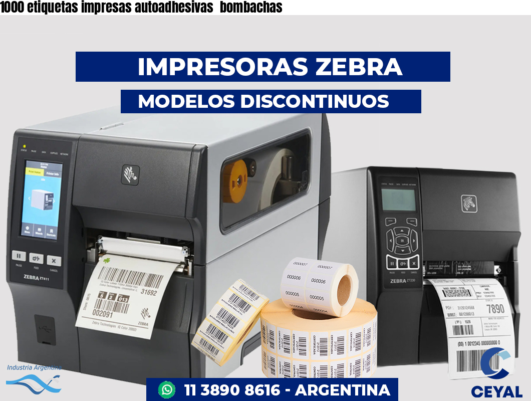 1000 etiquetas impresas autoadhesivas  bombachas