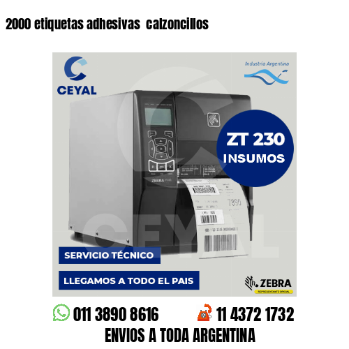 2000 etiquetas adhesivas calzoncillos