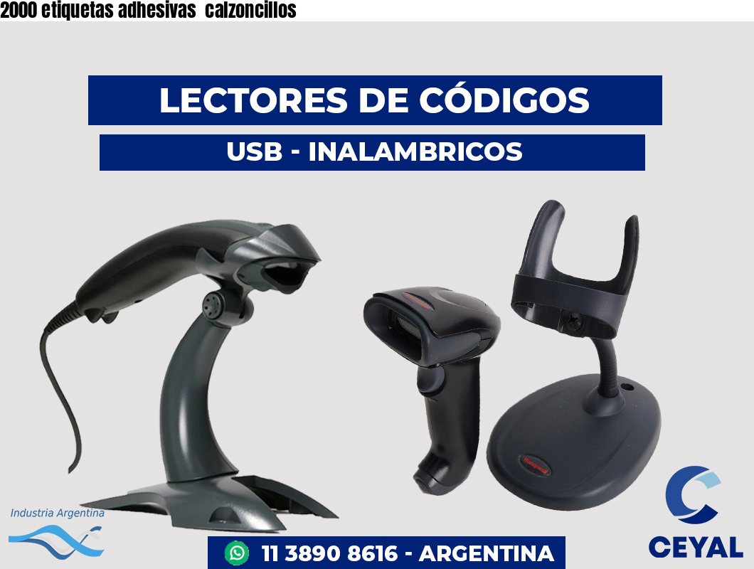 2000 etiquetas adhesivas calzoncillos