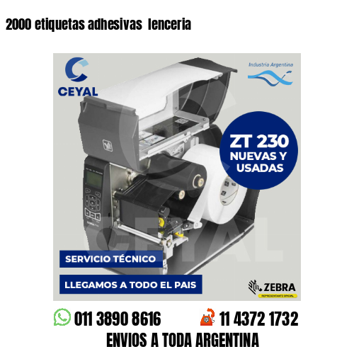 2000 etiquetas adhesivas  lenceria