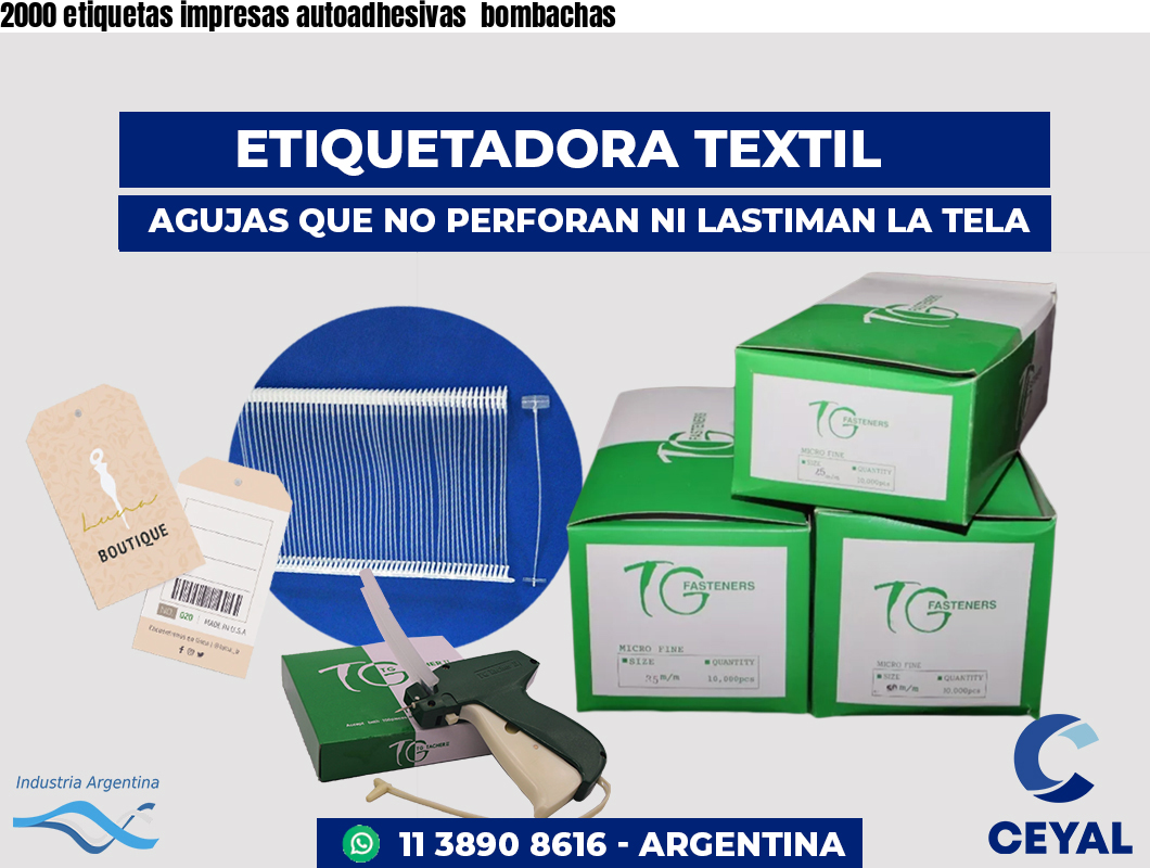 2000 etiquetas impresas autoadhesivas  bombachas