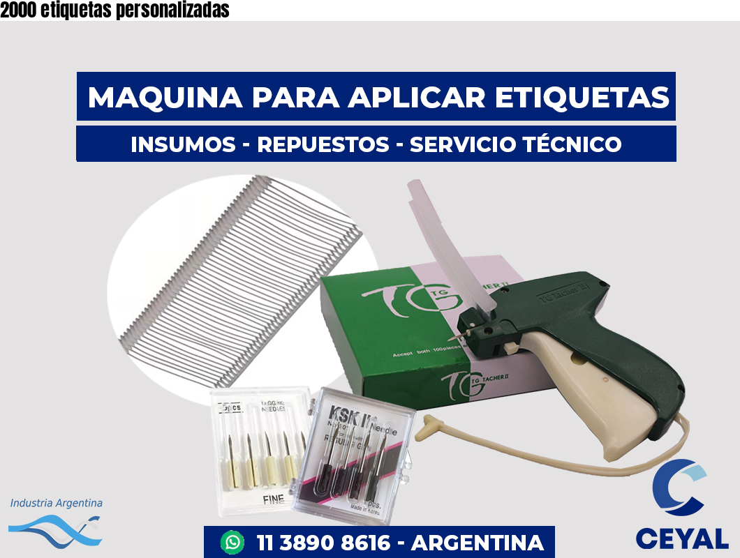 2000 etiquetas personalizadas