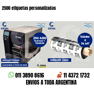2500 etiquetas personalizadas