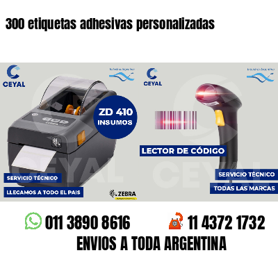 300 etiquetas adhesivas personalizadas