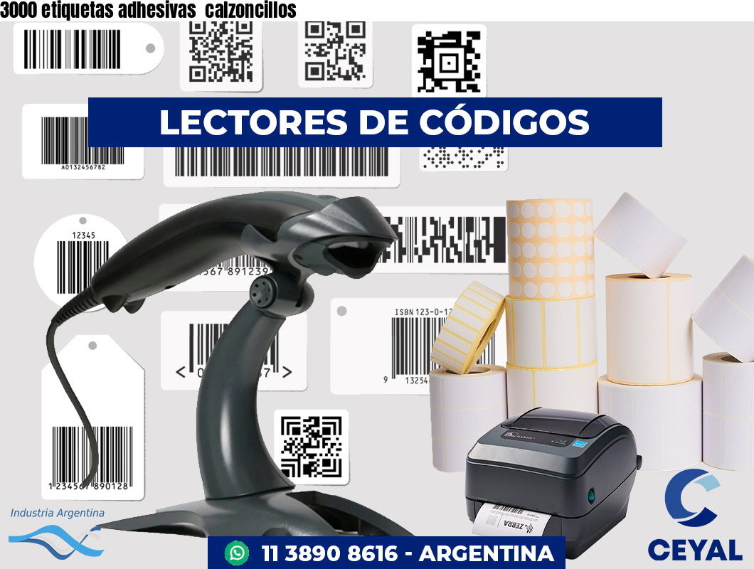 3000 etiquetas adhesivas  calzoncillos
