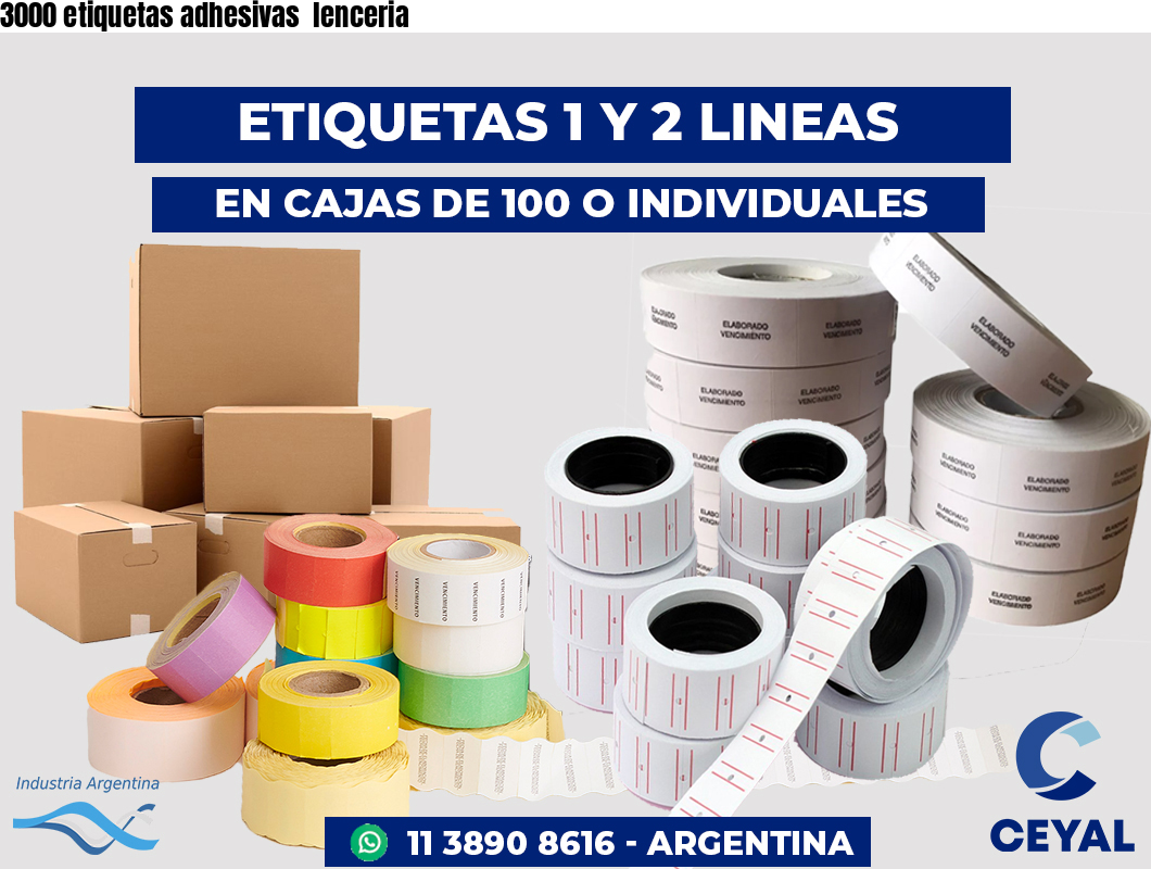 3000 etiquetas adhesivas  lenceria