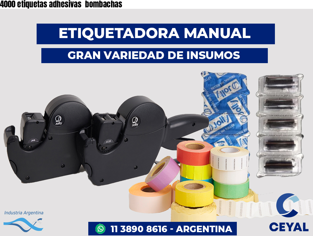 4000 etiquetas adhesivas  bombachas