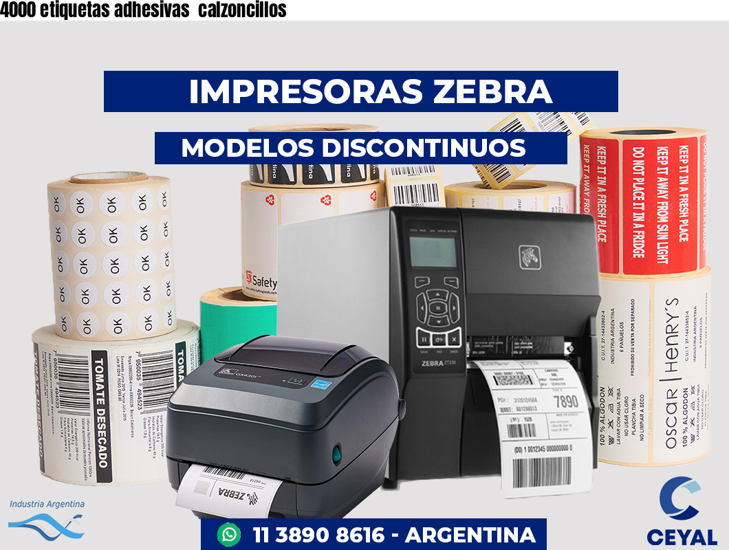 4000 etiquetas adhesivas  calzoncillos