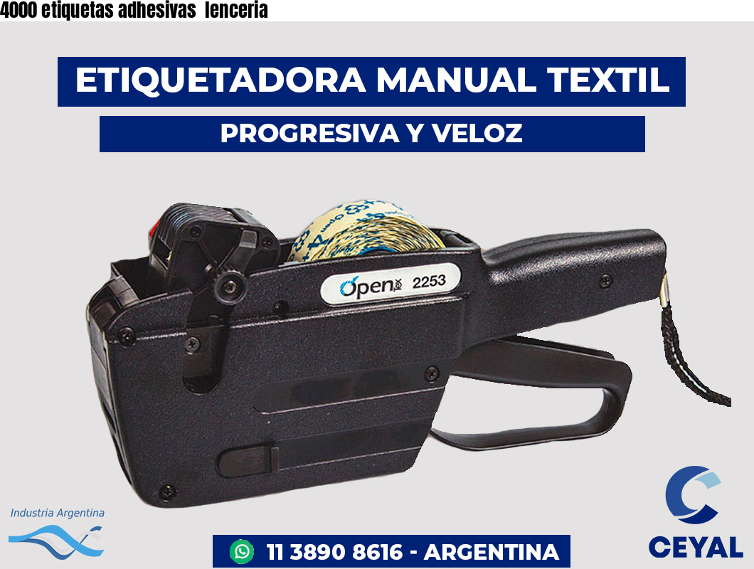4000 etiquetas adhesivas  lenceria