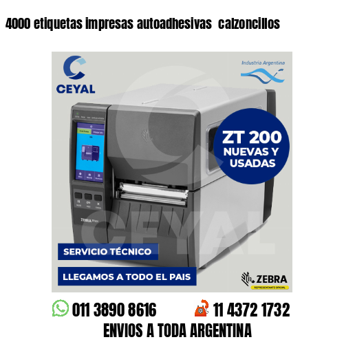4000 etiquetas impresas autoadhesivas  calzoncillos
