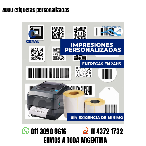 4000 etiquetas personalizadas