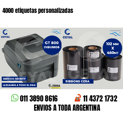 4000 etiquetas personalizadas