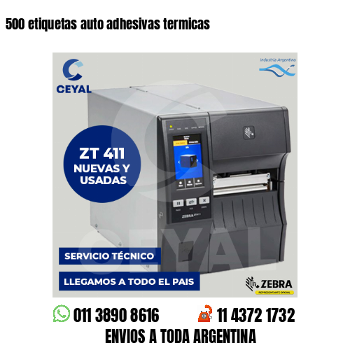 500 etiquetas auto adhesivas termicas