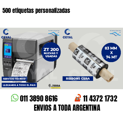 500 etiquetas personalizadas