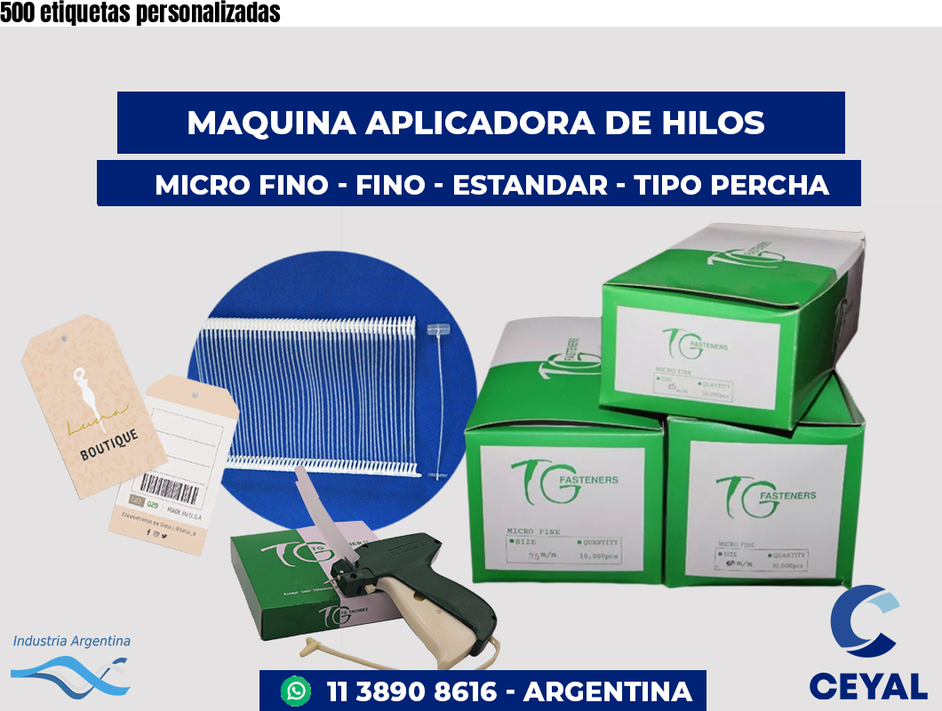 500 etiquetas personalizadas