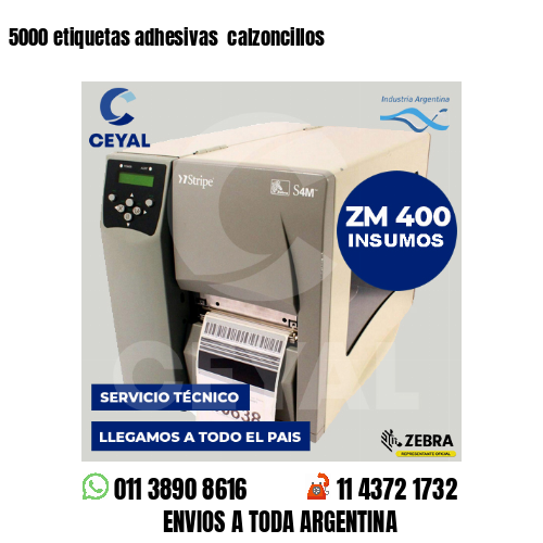 5000 etiquetas adhesivas  calzoncillos