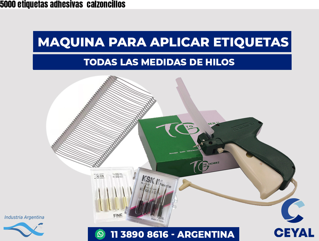 5000 etiquetas adhesivas calzoncillos