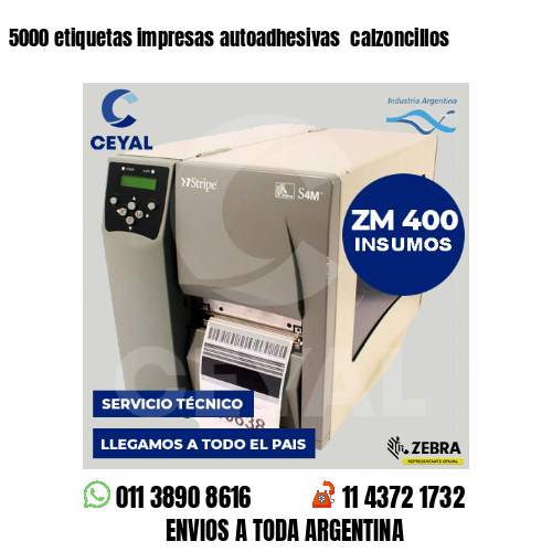 5000 etiquetas impresas autoadhesivas  calzoncillos