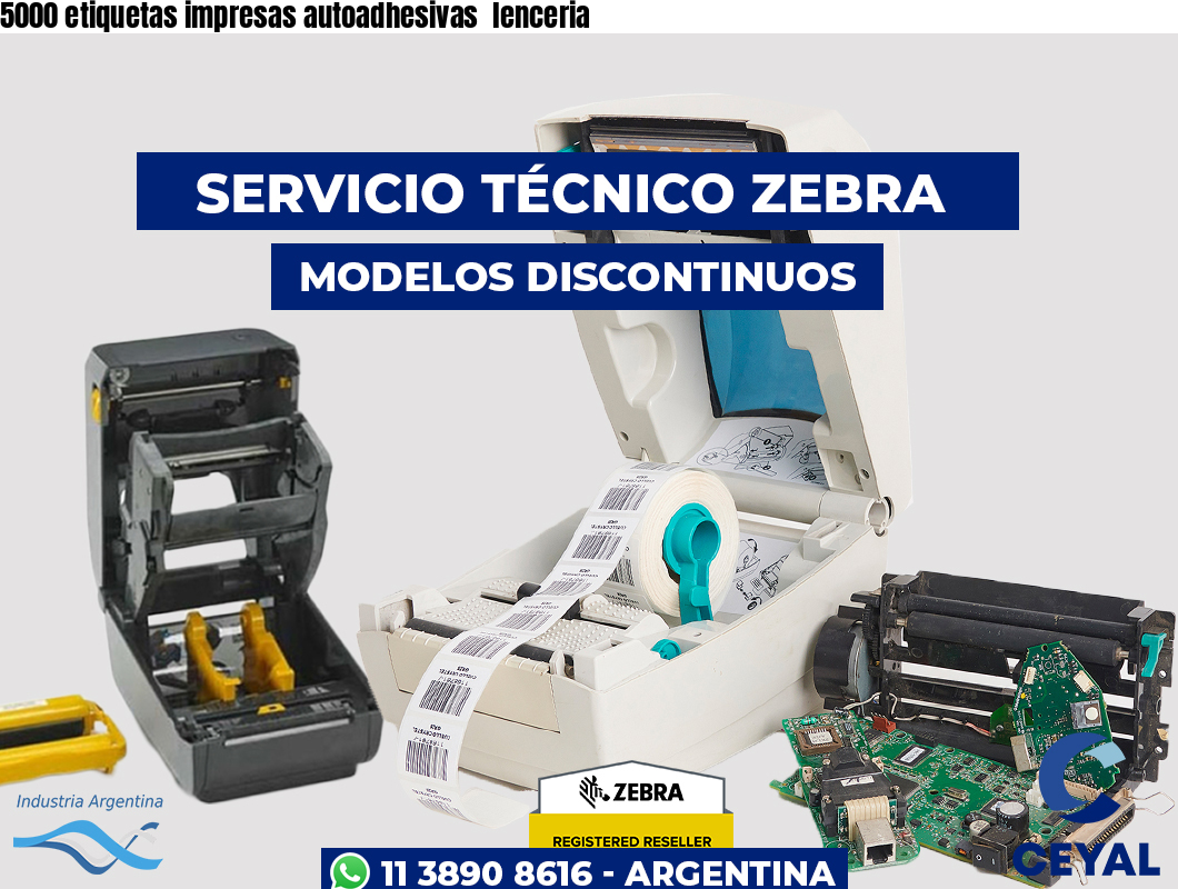 5000 etiquetas impresas autoadhesivas lenceria