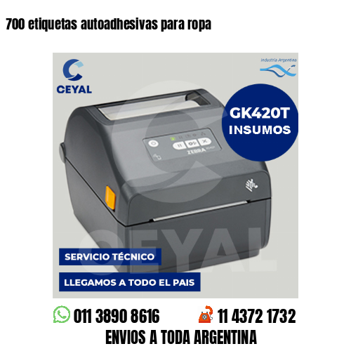 700 etiquetas autoadhesivas para ropa