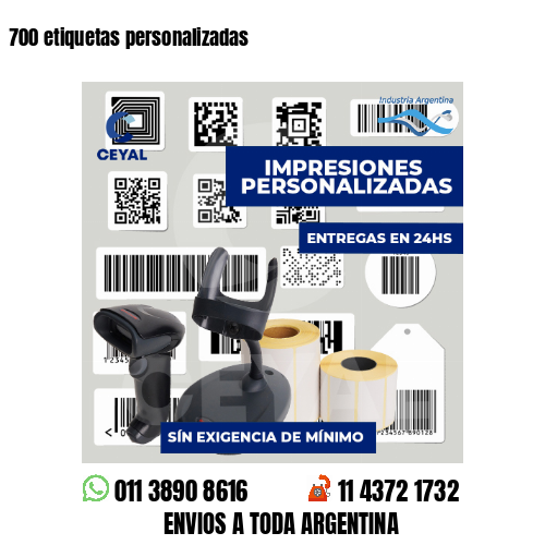700 etiquetas personalizadas