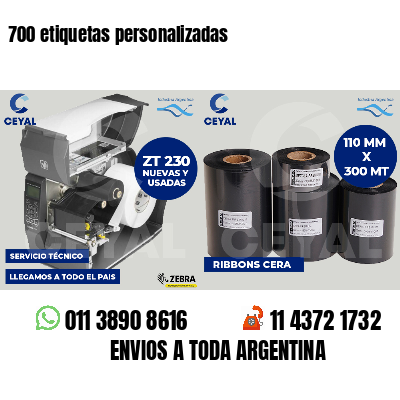 700 etiquetas personalizadas