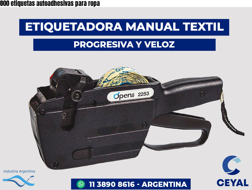 800 etiquetas autoadhesivas para ropa