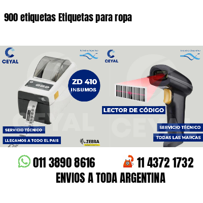900 etiquetas Etiquetas para ropa