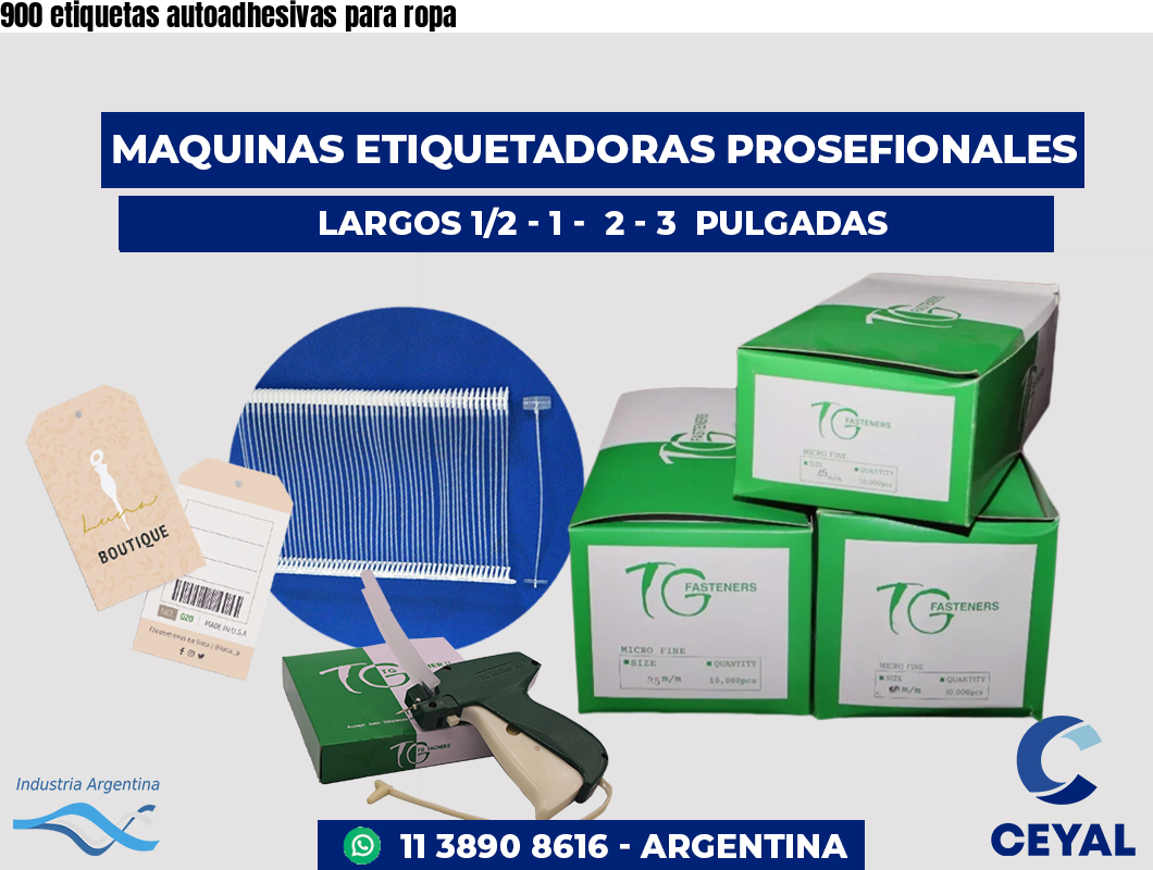 900 etiquetas autoadhesivas para ropa