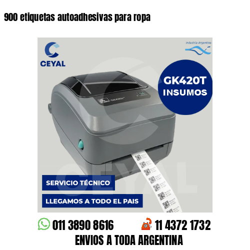 900 etiquetas autoadhesivas para ropa