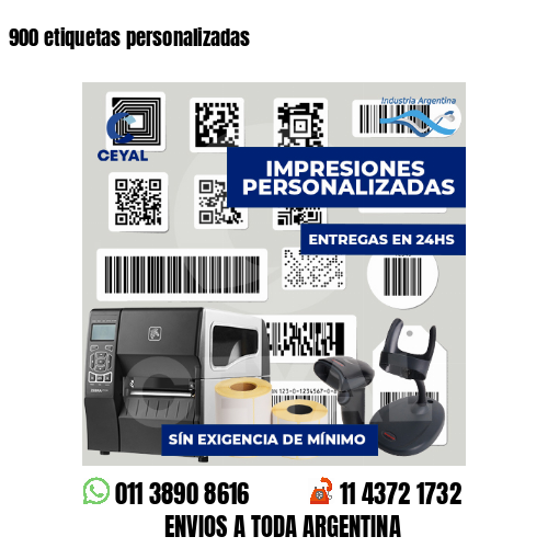 900 etiquetas personalizadas