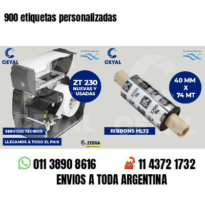900 etiquetas personalizadas