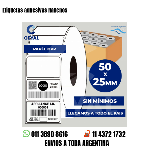 Etiquetas adhesivas Ranchos