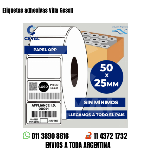 Etiquetas adhesivas Villa Gesell