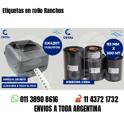 Etiquetas en rollo Ranchos