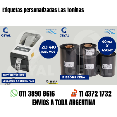 Etiquetas personalizadas Las Toninas