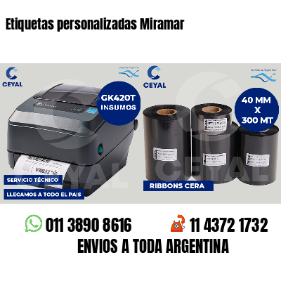 Etiquetas personalizadas Miramar