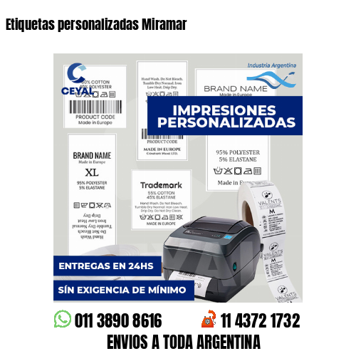 Etiquetas personalizadas Miramar