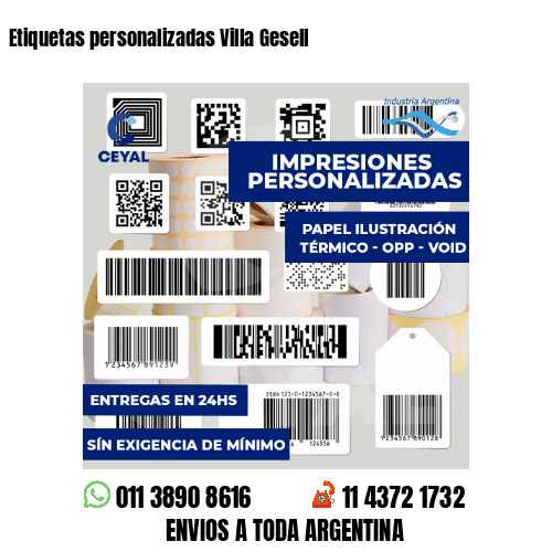 Etiquetas personalizadas Villa Gesell